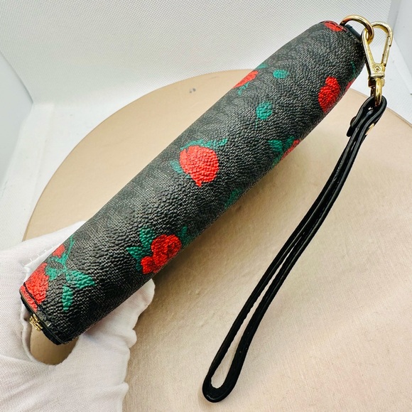 EUC Michael Kors Jet Set Travel MK Logo & Floral Print Wristlet Wallet - Picture 7 of 16